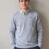 Jersey de hombre de cuello pico gris