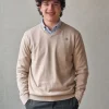 Jersey de hombre de cuello pico Beige