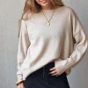 Jersey de mujer básico beige