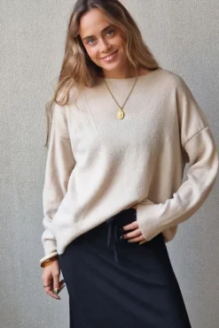 Jersey de mujer básico beige