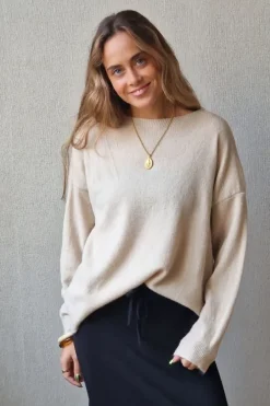 Jersey de mujer básico beige