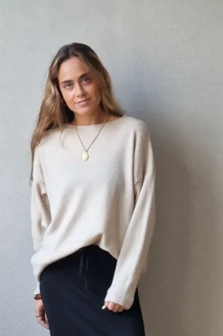 Jersey de mujer básico beige