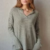 Jersey de rayas punto frío verde militar