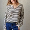 Jersey de rayas punto frío crudo