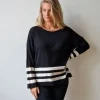 Jersey Negro Rayas Beige