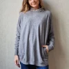 Jersey oversize con botones gris