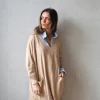 Jersey oversize cuello pico camel