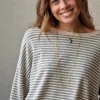 Jersey oversize de rayas finas color gris