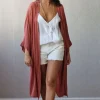 Kimono largo plumeti caldero