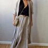 Kimono topo tipo lino con manga tres cuartos