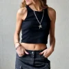 Mini falda con tachas gris