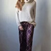 Pantalón de cuadros grandes granate