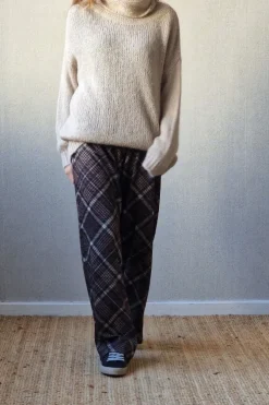 Pantalón de cuadros grandes negro