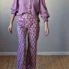 Pantalón de flores lila