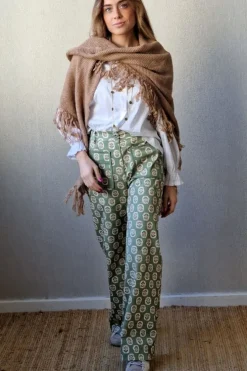 Pantalón de flores verde