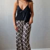 Pantalón estampado ikat negro