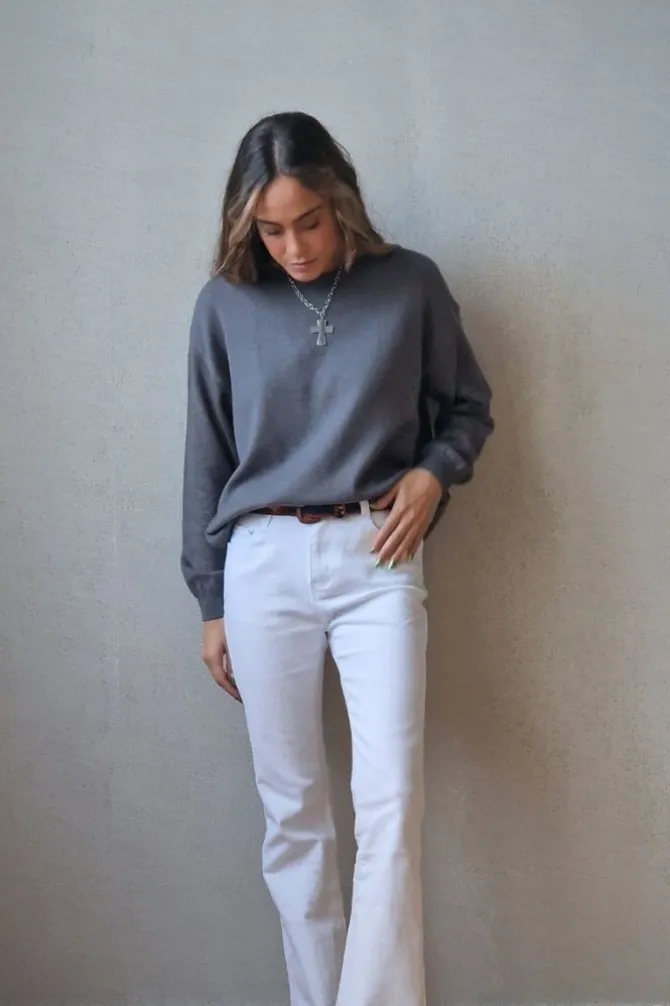 Pantalón vaquero blanco