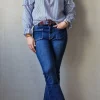 Pantalón vaquero con bolsillos delante azul
