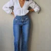 Pantalón vaquero con bolsillos delante azul jeans