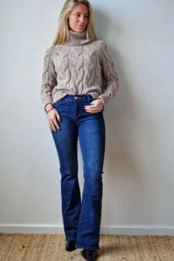 Pantalón vaquero puch up campana azul