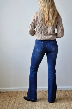 Pantalón vaquero puch up campana azul