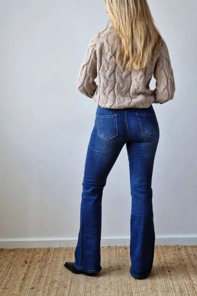Pantalón vaquero puch up campana azul