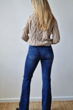 Pantalón vaquero puch up campana azul