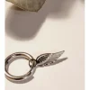 Pendiente combinable de acero plata con ala