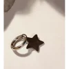 Pendiente combinable de acero con chapa con estrella plateada