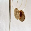 Pendientes acero circulo acero