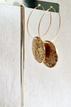 Pendientes acero circulo acero