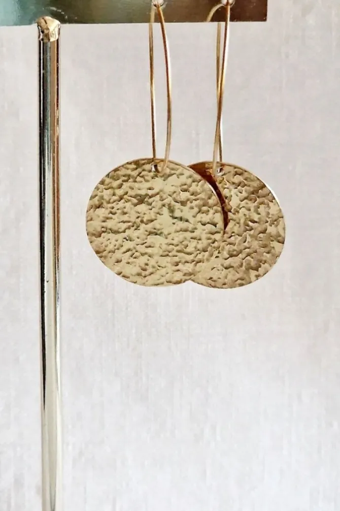 Pendientes acero circulo acero