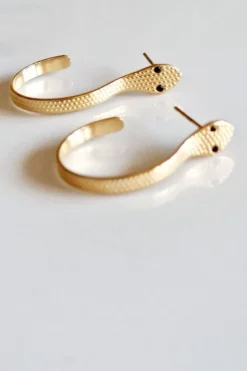 Pendientes acero mediano serpiente