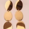 Pendientes acero oliva Dorado