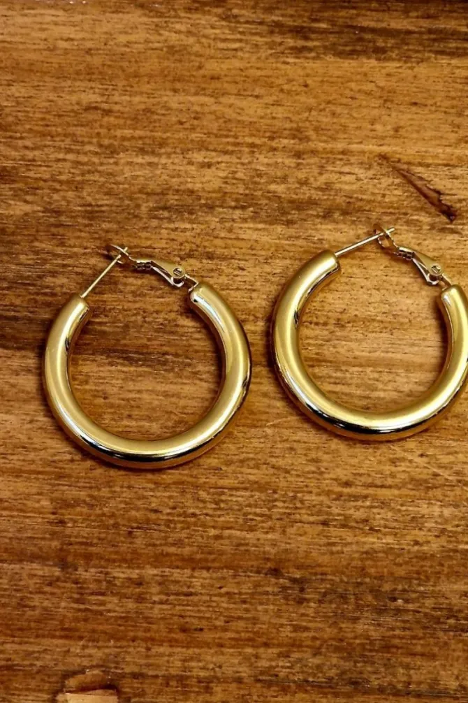 Pendientes aro dorado