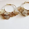 Pendientes aro hojas