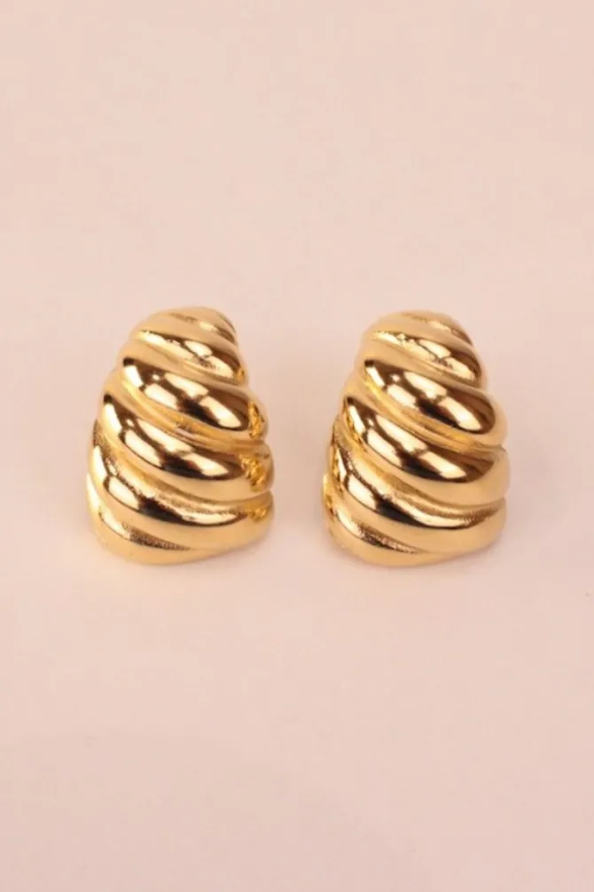 Pendientes caracola Dorado