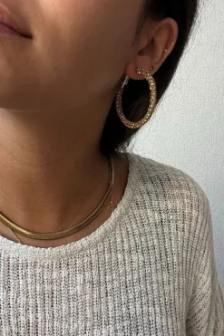 Pendientes de acero aros brillantes