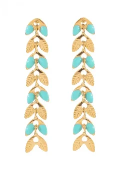 Pendientes de acero con toques azules