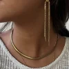 Pendientes de acero largo cadenas