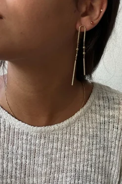 Pendientes de acero largo