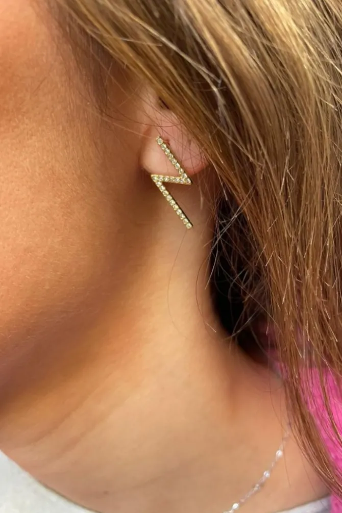 Pendientes rayo circonitas