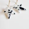 Pendientes resina estrella animal print