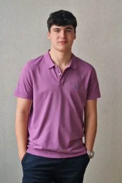 Polo de hombre lila lavado