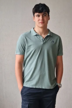 Polo de hombre verde militar