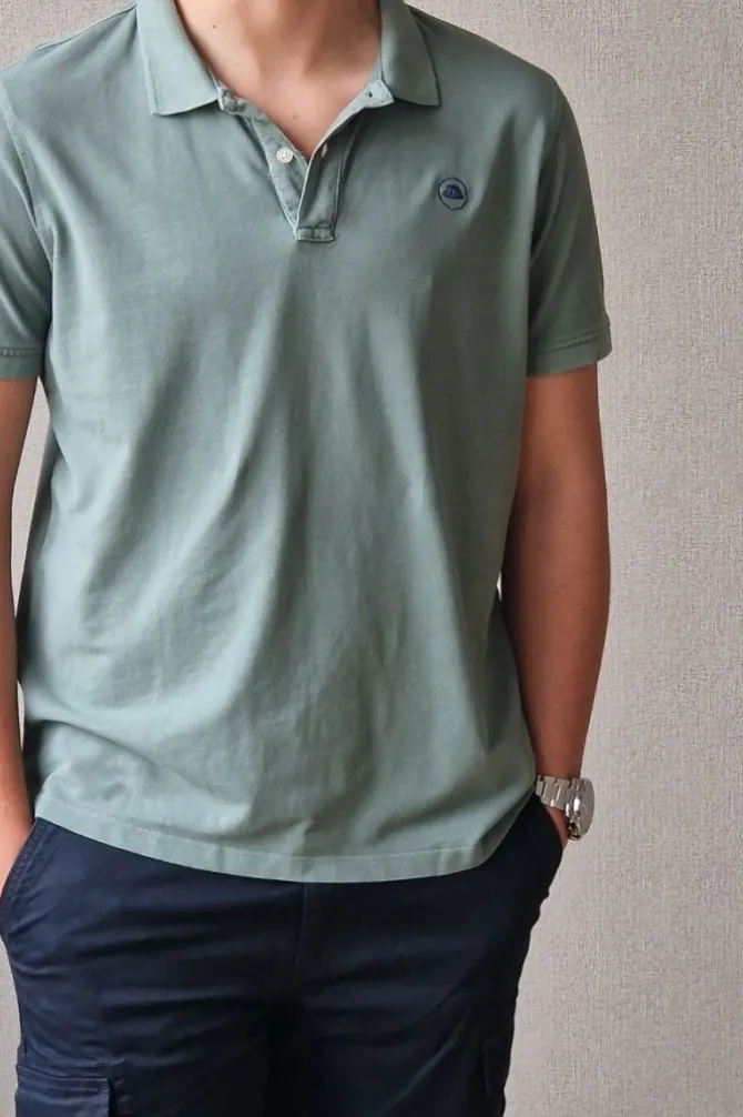 Polo de hombre verde militar