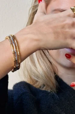 Pulsera de acero bambú