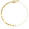 Pulsera de perlas chapada en oro