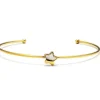 Pulsera rígida ajustable de acero con con estrella