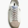 Sneakers blancas con detalles plateados